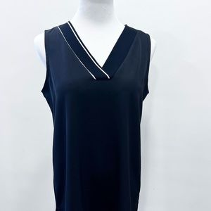 DKNY Black Blouse - Black DKNY Sleeveless top - Medium Black and white top